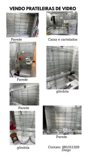 Vendo Prateleiras em vidro, vários tamanhos.