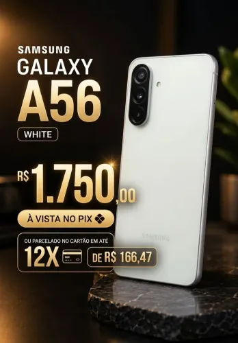 Samsung Galaxy A56 5G Branco - Apenas 2 Meses de Uso (Na Caixa)