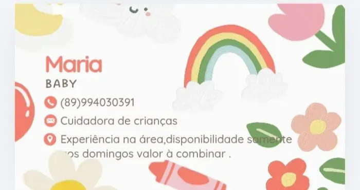 Cuido de crianças aos domingos