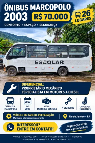 Ônibus Marcopolo 2003, 26 Lugares, Mercedes-Benz 364