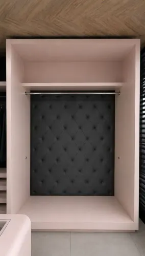 Nicho com fundo acolchoado capitonê