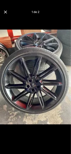 Rodas aro 20 furacão 5x100 com 4 pneus quebra galho 
