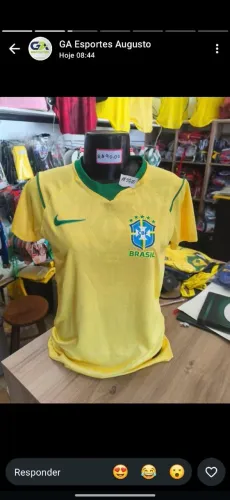 Camisa Brasil Amarela Feminina