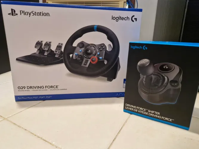Volante G29 + câmbio manual