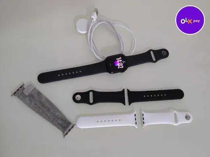 Apple Watch Series 7 41mm - Bateria 91% - Com Pulseiras Extras