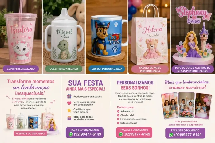 Lembranças personalizadas