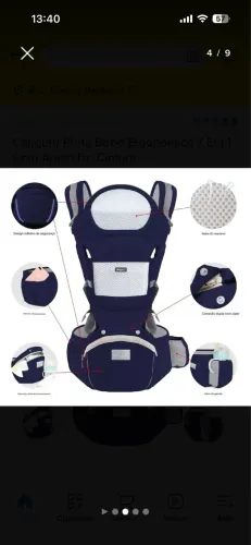 Canguru ergonômico 7 posições