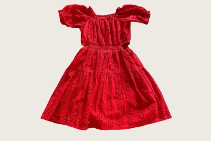 Vestido vermelho infantil tam. 9/10