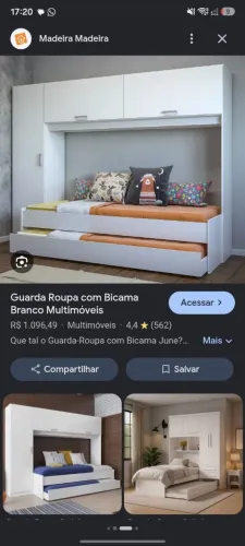 Vende se bicama com guarda roupa