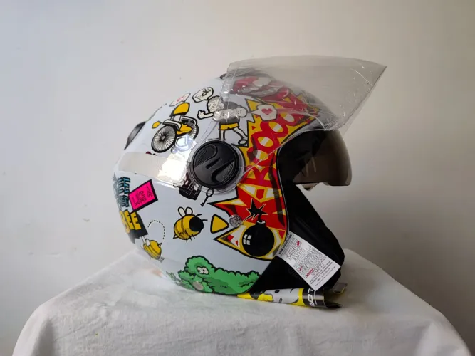 Promoção Capacete Aberto com óculos fumê Novo, tamanho 58