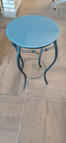 Mesa de decoração tampo de vidro