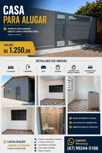 CASA PARA ALUGAR - JARDIM COLORADO, CAMPO GRANDE / MS
