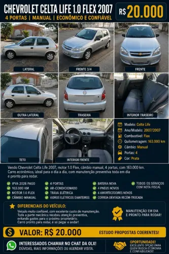 Chevrolet Celta Life/ LS 1.0 MPFI 8V Flexpower 5P 2007
