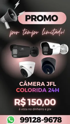 Câmera JFL colorida dia e noite
