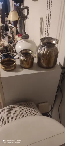 Potinhos em metal, decoração: