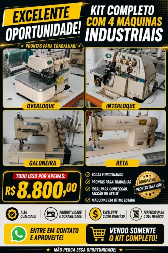 Máquina de costura industrial kit