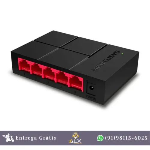 Switch Mercusys 5 Portas 10/100/1000 Mbps Ms105g(eu) *ENTREGA GRÁTIS*