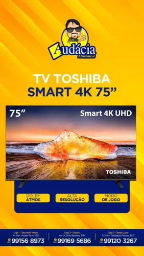 TELEVISÃO TOSHIBA "SMART 4k 75"