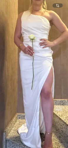 Vendo vestido impecável branco, noiva civil