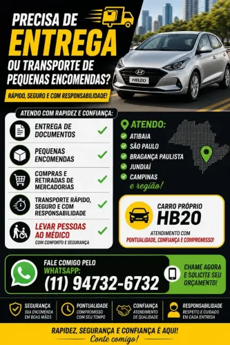 Levo e trago médico acompanho td .tbm faço entregas. Compras