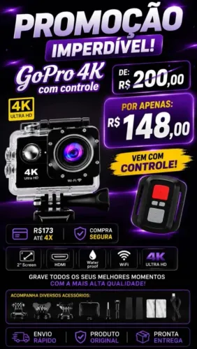 Câmera GoPro com controle Nvs
