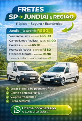 Frete SP para Jundiaí e região | Entrega rápida e segura