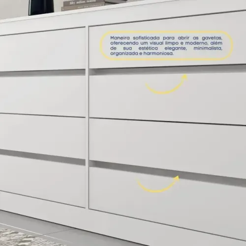 Cômoda Urban 8 Gavetas Funcional e Elegante