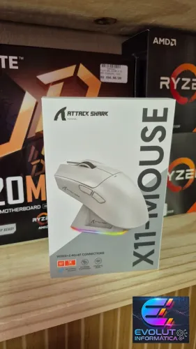 Mouse sem fio gamer Attack Shark branco ou preto original novo com garantia!