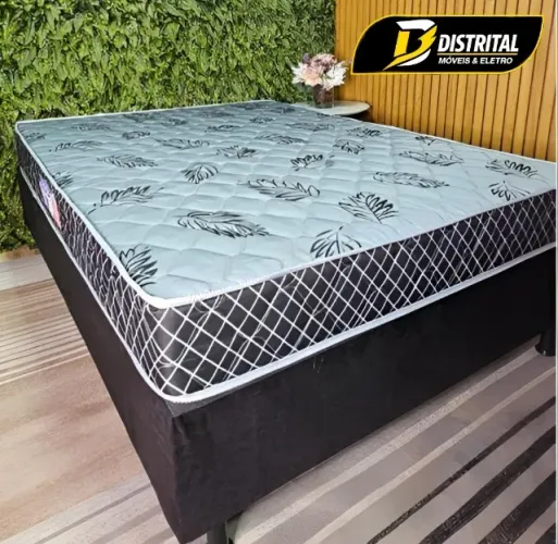 Conjunto Cama Box de Solteiro Max Gold 88x188x14cm Pronta Entrega