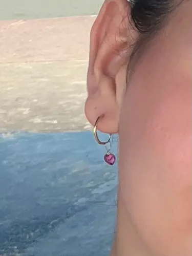 Par de Pingente Ouro 18k Coração 7mm $200 o par
