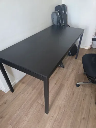 Mesa de escritório 160 x 75 cm Metal e MPF