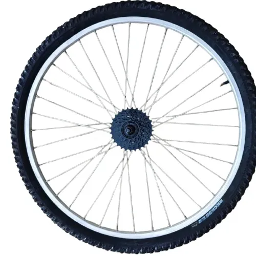 Roda traseira completa de bicicleta Mountain Bike (MTB) aro 26, com ar