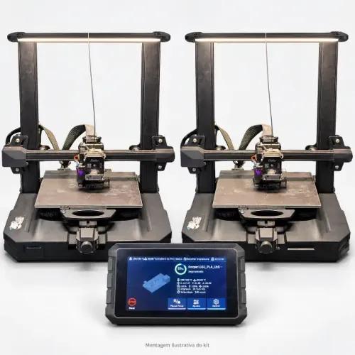 onjunto com duas impressoras 3D Creality Ender-3 S1 Pro, acompanhado de Sonic Pad