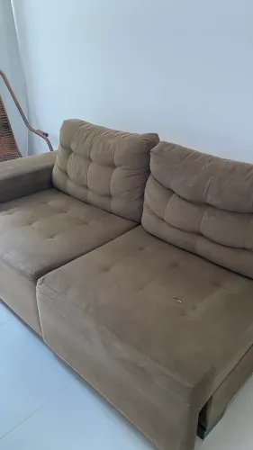 Sofá retrátil 2 lugares marrom