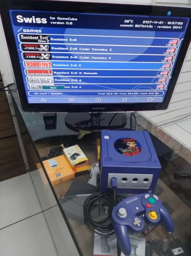 Nintendo GameCube Roxo com picoboot 