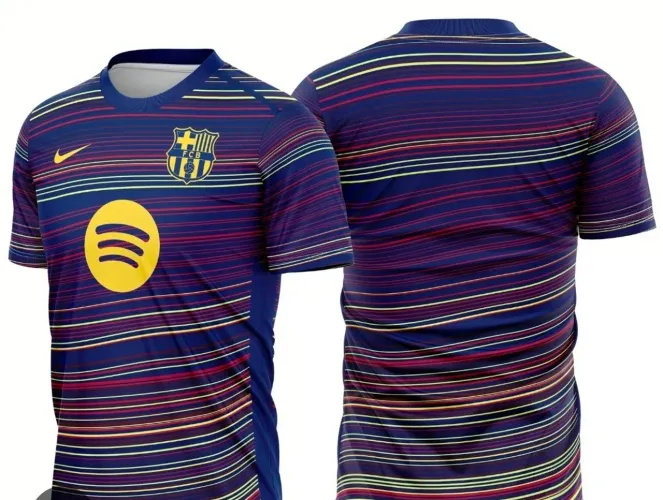 Camisa Barcelona Pré Jogo. M, G, GG