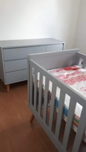 Cômoda Quater Quarto de bebê cinza