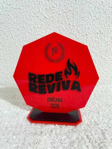 #01 TROFÉU EM ACRÍLICO PERSONALIZADO 