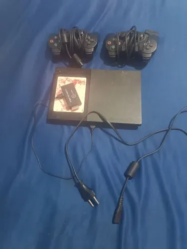 PlayStation 2 Completo + 2 Controles Originais Sony + Adaptador HDMI (Leitor 100%)