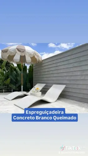 Espreguiçadeira Concreto Polido
