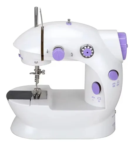 Mini Máquina De Costura Reta Com Luz Epsilon Eps-sm205 Portátil Branca