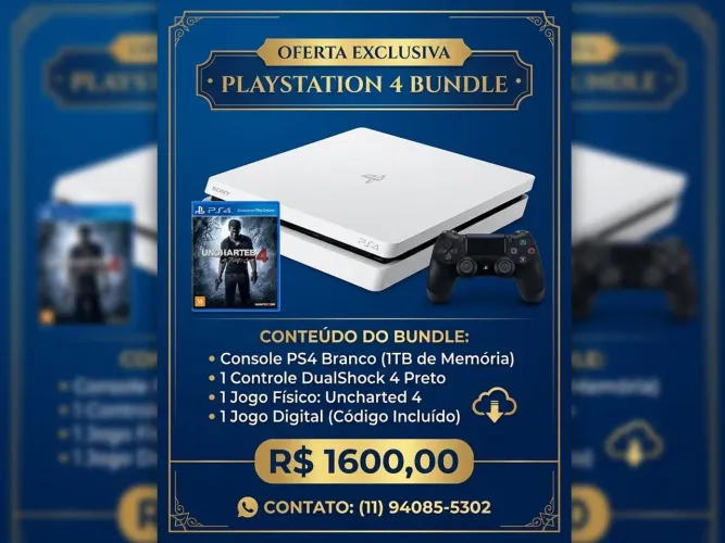 Ps4 Branco de 1 tb