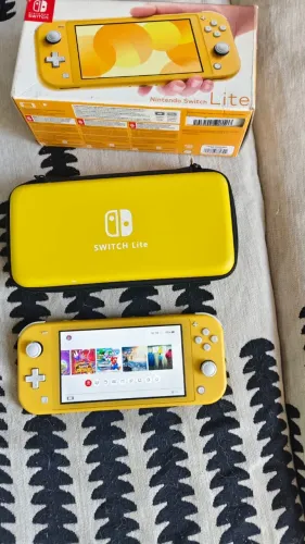 Nintendo switch lite amarelo desbloqueado 128gb destravado