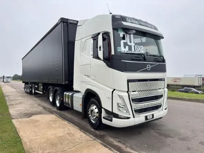 Volvo FH 460 6x2 Globetrotter Ano 2024 Rodas de Alumínio + 4 Eixo Sider Librelato 30plts