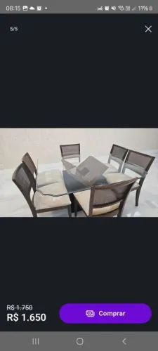 Lindo jogo de jantar Apolo moveis, madeira, qualidade e sofisticação, em perfeito estado