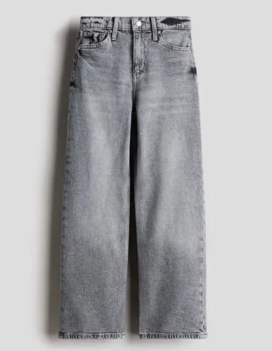 Calça H&M wide leg cinza tamanho 14+ mas serve 32 