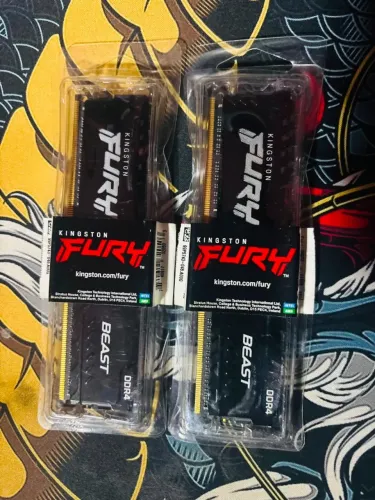 MEMÓRIA RAM KINGSTON FURY BEAST 32GB (2x16GB) DDR4 3200MHz CL16