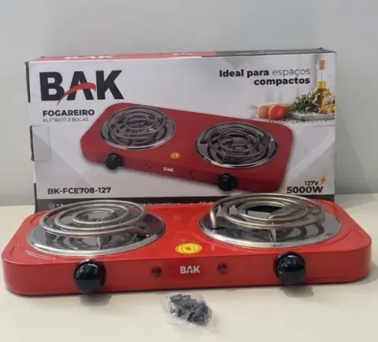 FOGÃO ELÉTRICO PORTÁTIL 2 BOCAS BAK