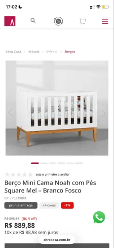 Berço 2 em 1 