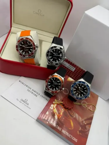 Relógio Automático Omega Seamaster Planet Ocean - Lançamento Puleira de borracha